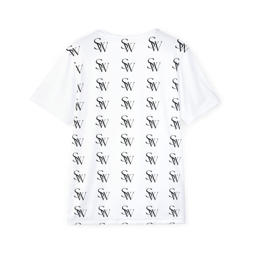 Men's Monogram Sports Jersey — All-Over 'SW' Logo Athletic Tee