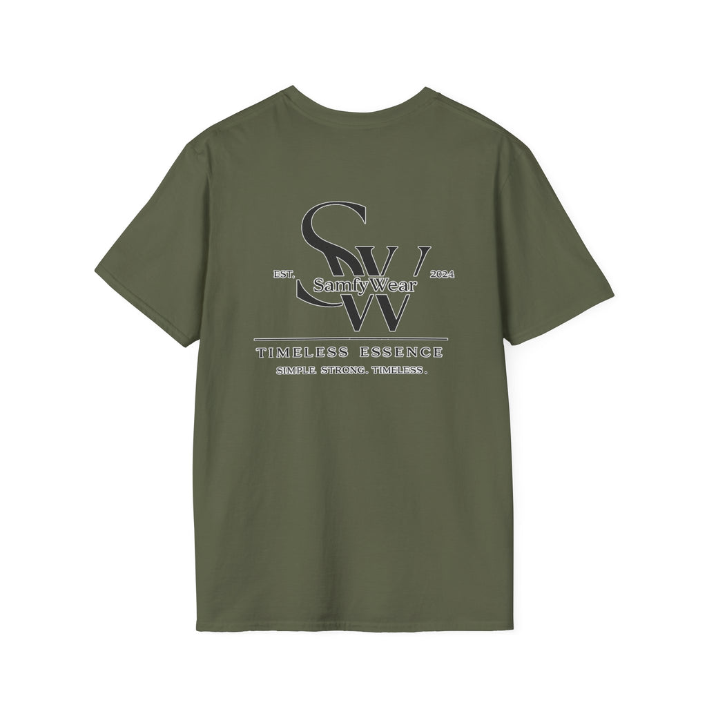 Minimalist Monogram T‑Shirt — 'SW' Slim Script Logo