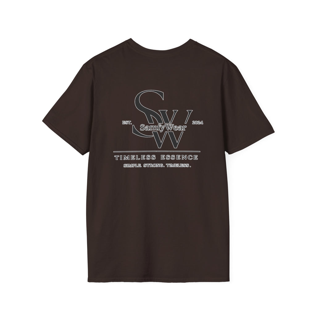 Minimalist Monogram T‑Shirt — 'SW' Slim Script Logo