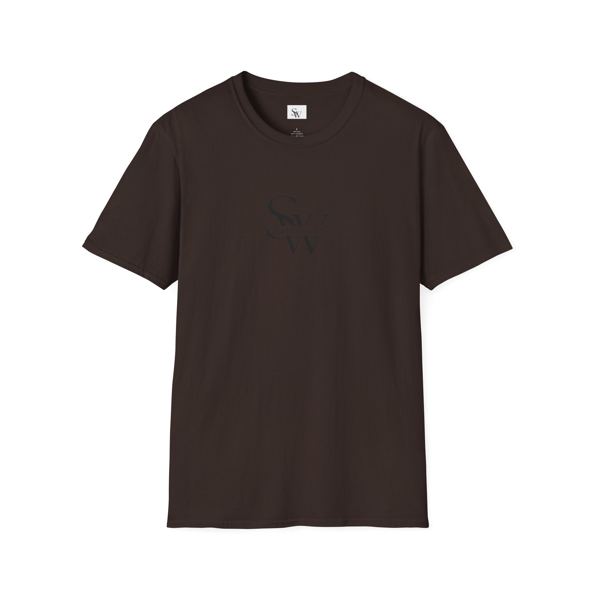 Minimalist Monogram T‑Shirt — 'SW' Slim Script Logo