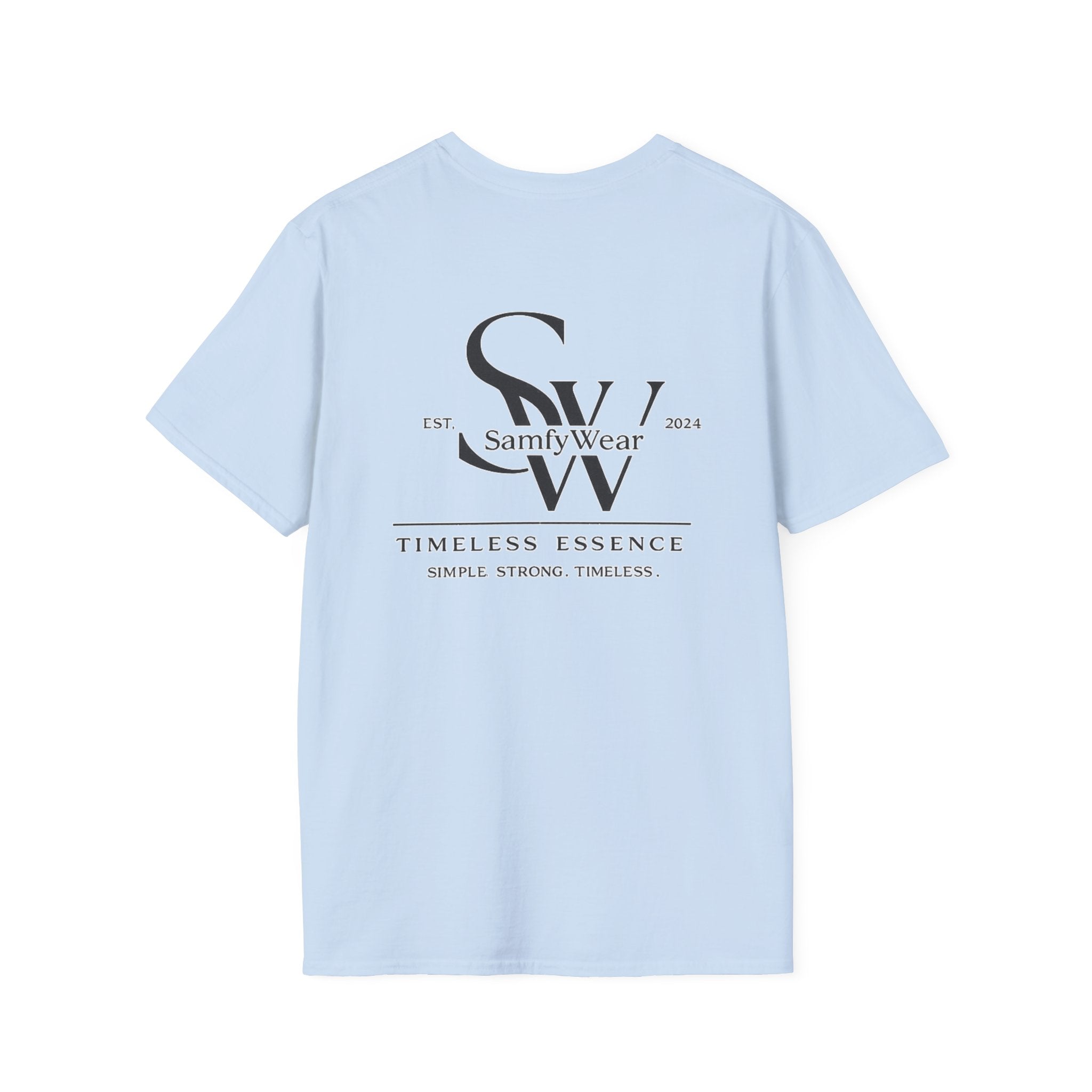 Minimalist Monogram T‑Shirt — 'SW' Slim Script Logo