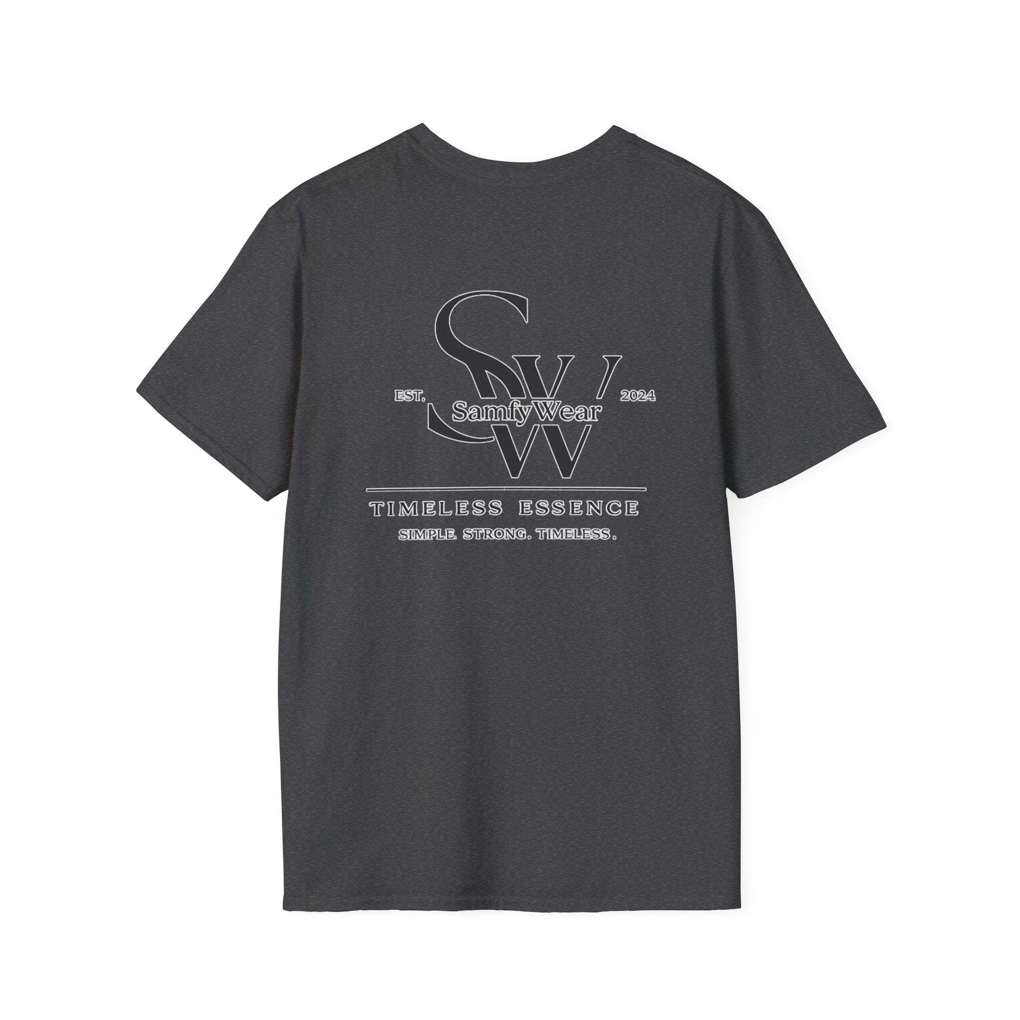 Minimalist Monogram T‑Shirt — 'SW' Slim Script Logo